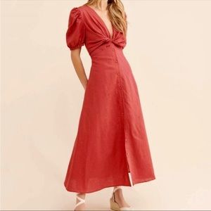 Anthropologie tie front maxi dress
